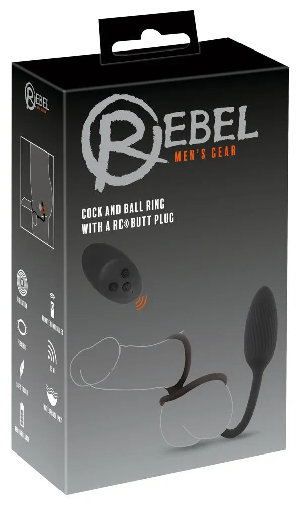 Cock and Ball Ring with RC Butt Plug - Happytoys Sexshop: Toys for Feeling Happy & Easy 😊 - Discreet geleverd