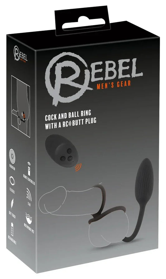 Cock and Ball Ring with RC Butt Plug - Happytoys Sexshop: Toys for Feeling Happy & Easy 😊 - Discreet geleverd