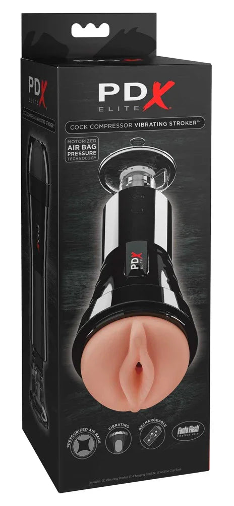 PDX Elite Cock Compressor Vibrator - Happytoys Sexshop: Toys for Feeling Happy & Easy 😊 - Discreet geleverd