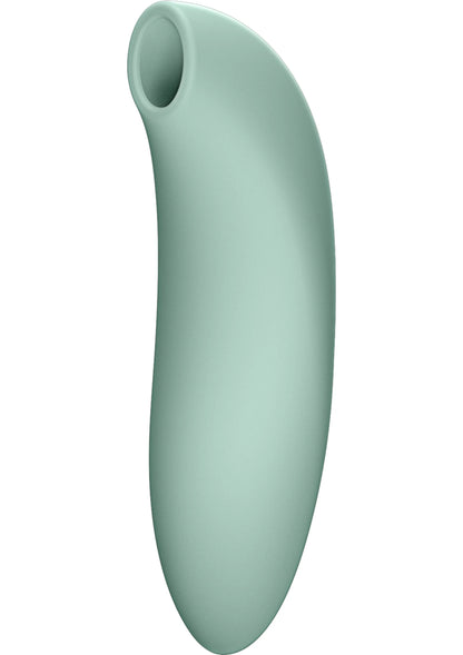 WeVibe Melt 2 airpressure vibrator, lichtgroen, gebogen met ronde opening