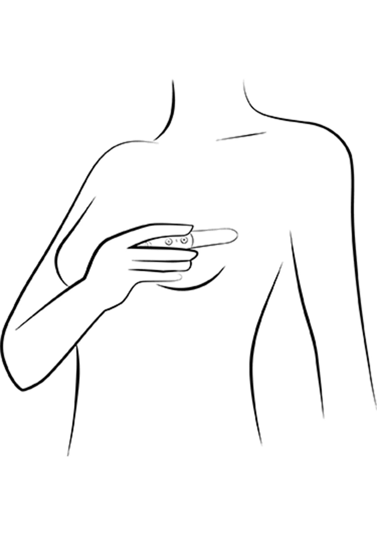 Lineaire gebruiksinstructie: vibrerende capsule met hand inbrengen
