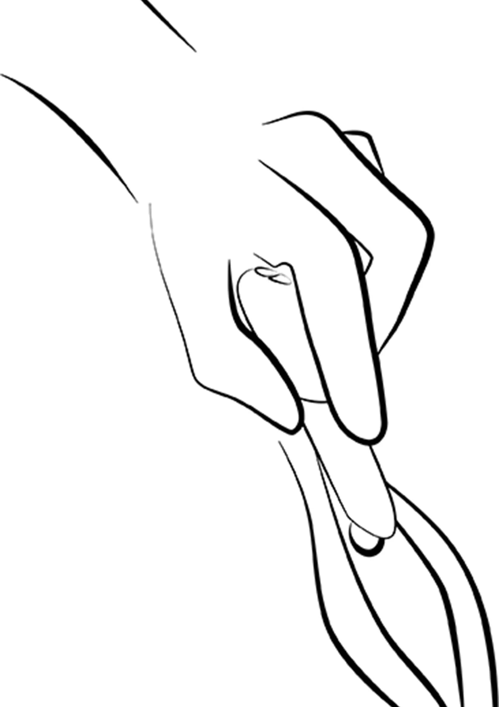 Schematische plaatsing van de Tango X vibrator op het lichaam