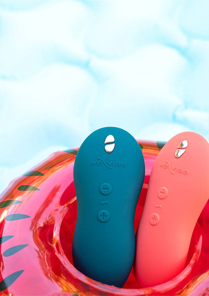 We-Vibe Touch X-seksvibrator, donkergroene behuizing met bedieningsknoppen