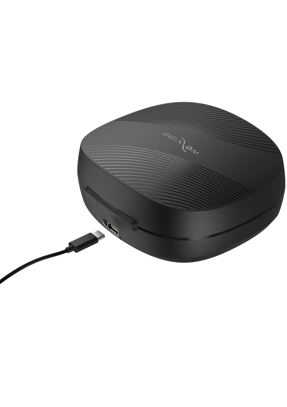 Zwart oplaadstation voor vibrator met USB-kabel