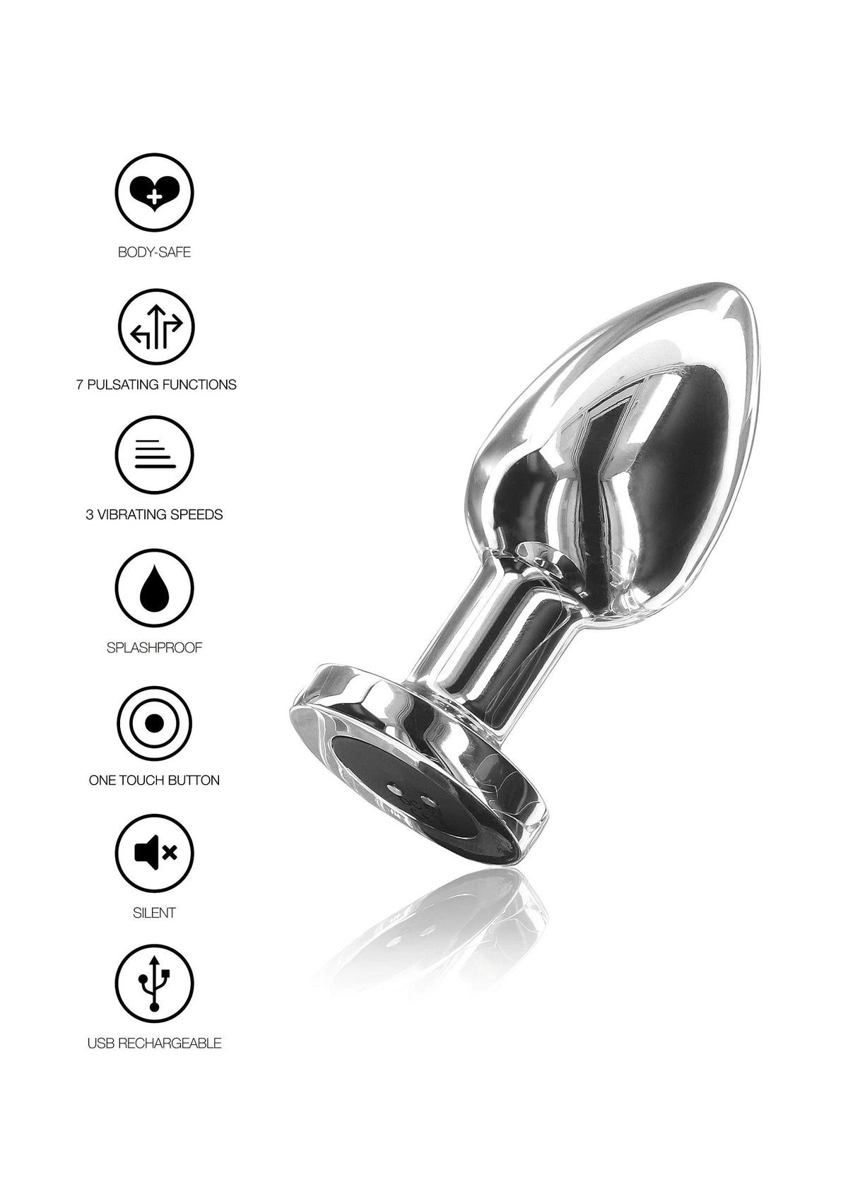 Beste vandaag nog: Buttocks The Glider Vibrating Plug Small Buttplug S by ToyJoy - bij Happytoys