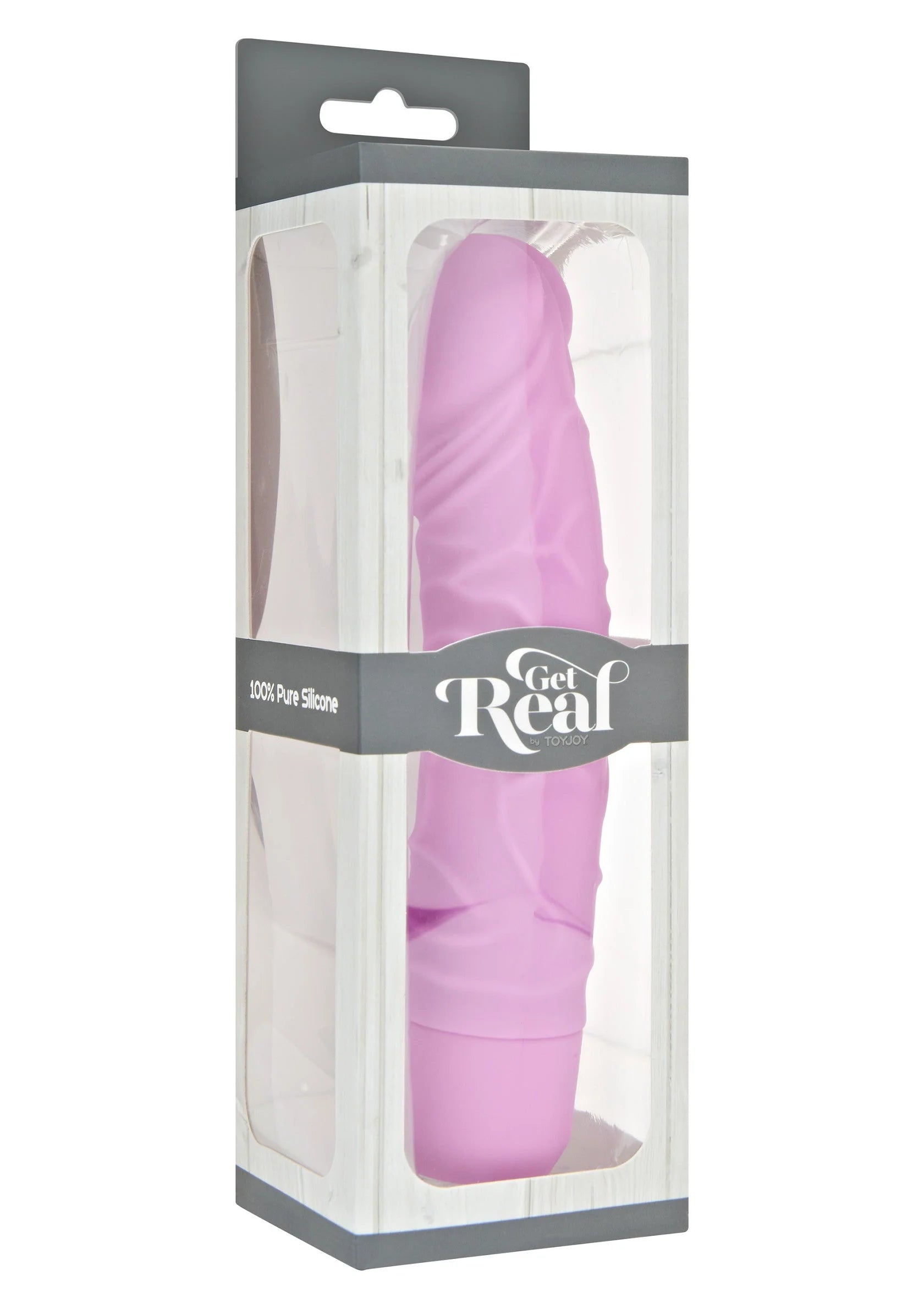 ToyJoy vibratorhoes in paarsroze in verpakking met 'Get Real' logo.