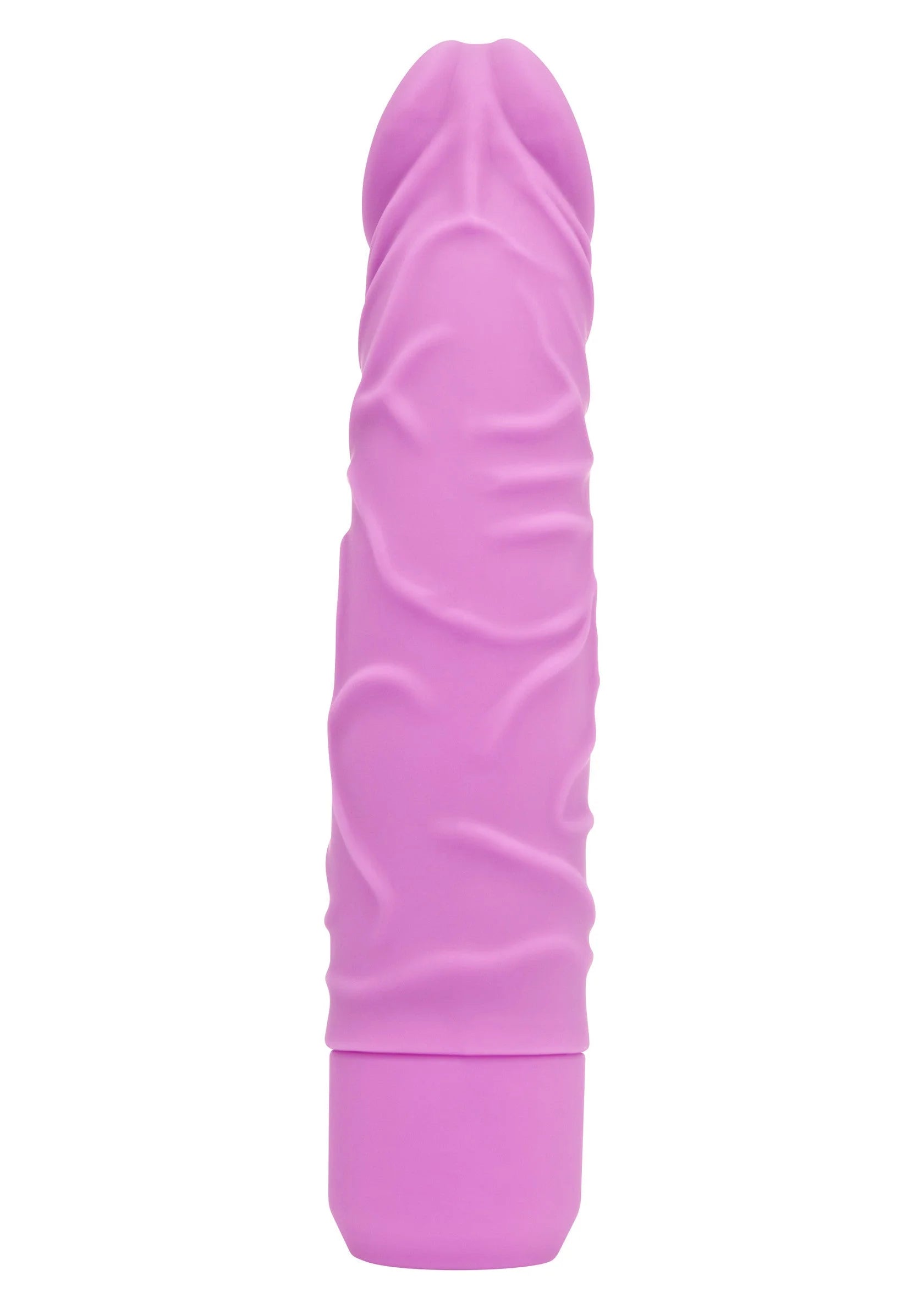 ToyJoy vibrator, felroze met golvende reliëfstructuur en brede onderkant