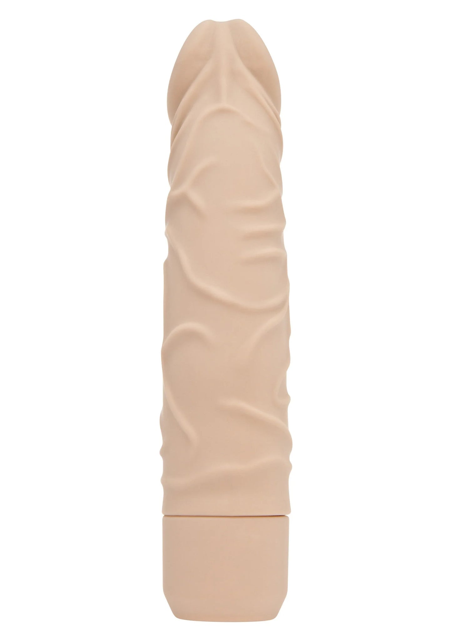 Vibrator met nude/beige gladde schacht en ronde basis