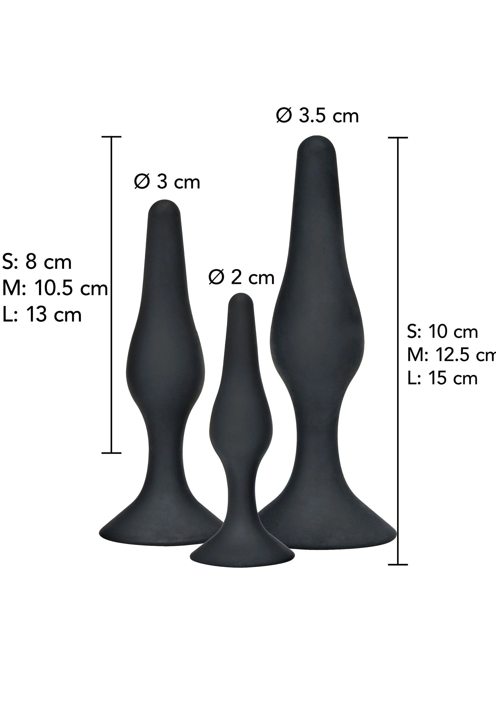 Beste vandaag nog: Anal Play Curvy butplug Companions Kit 3pcs by ToyJoy - bij Happytoys