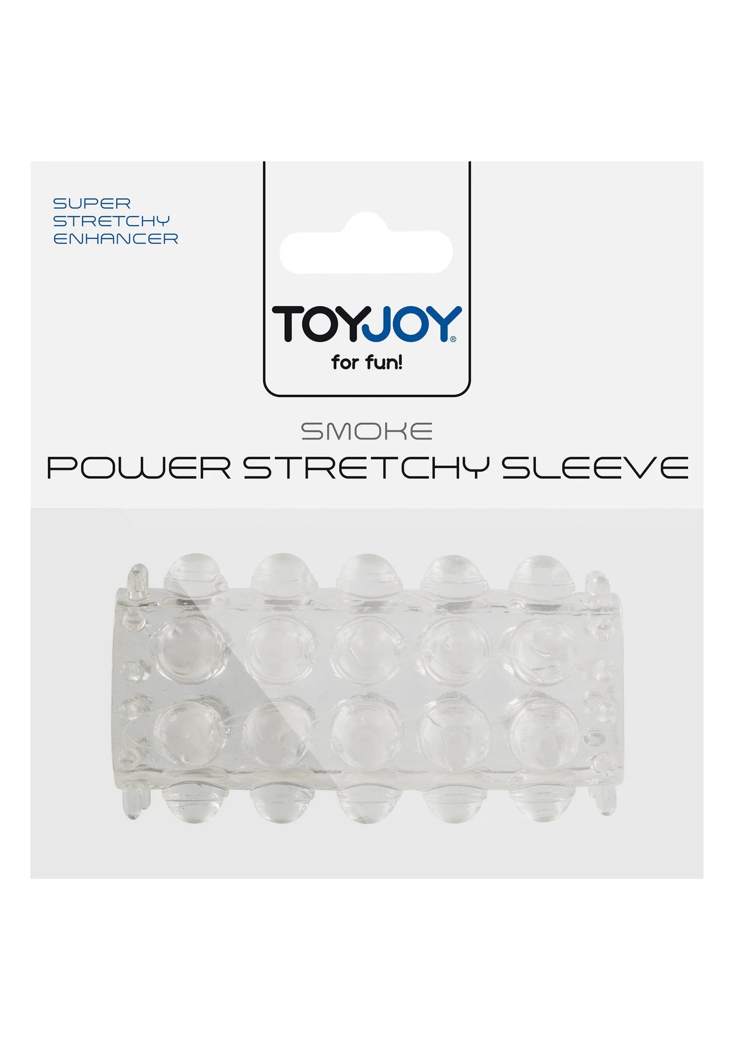 Power Stretchy sleeve in verpakking, heldere doorzichtige siliconen noppen