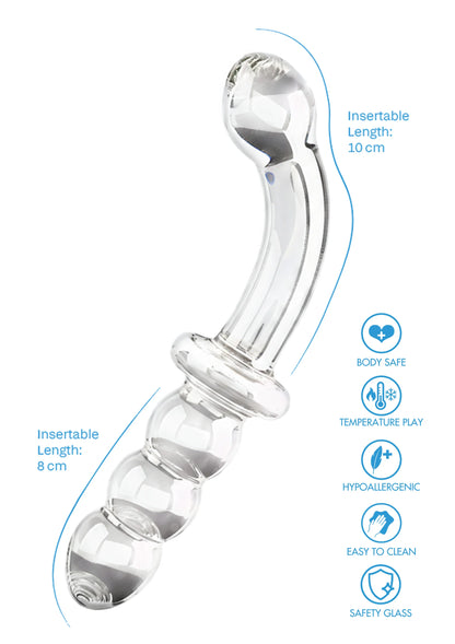 Dual-Ended Anal & G-spot Dildo byToyJoy Glass Worxx