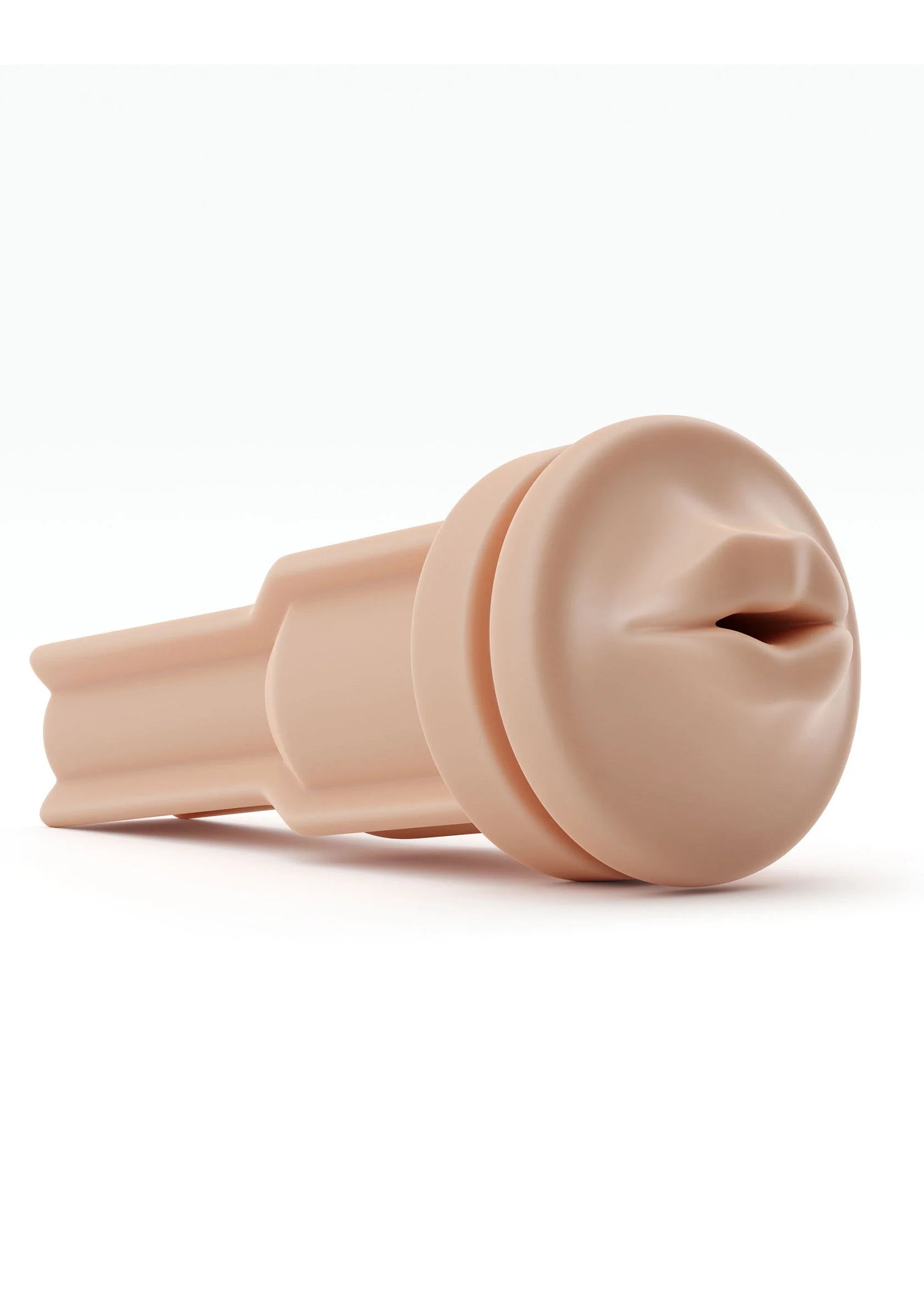 Beige mondhuls met ronde voorzijde en lipopening
