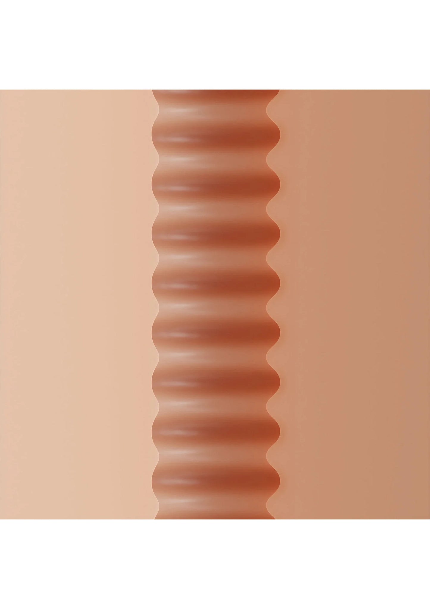 Detail van mondhoes met verticale ribbels langs de binnenkant