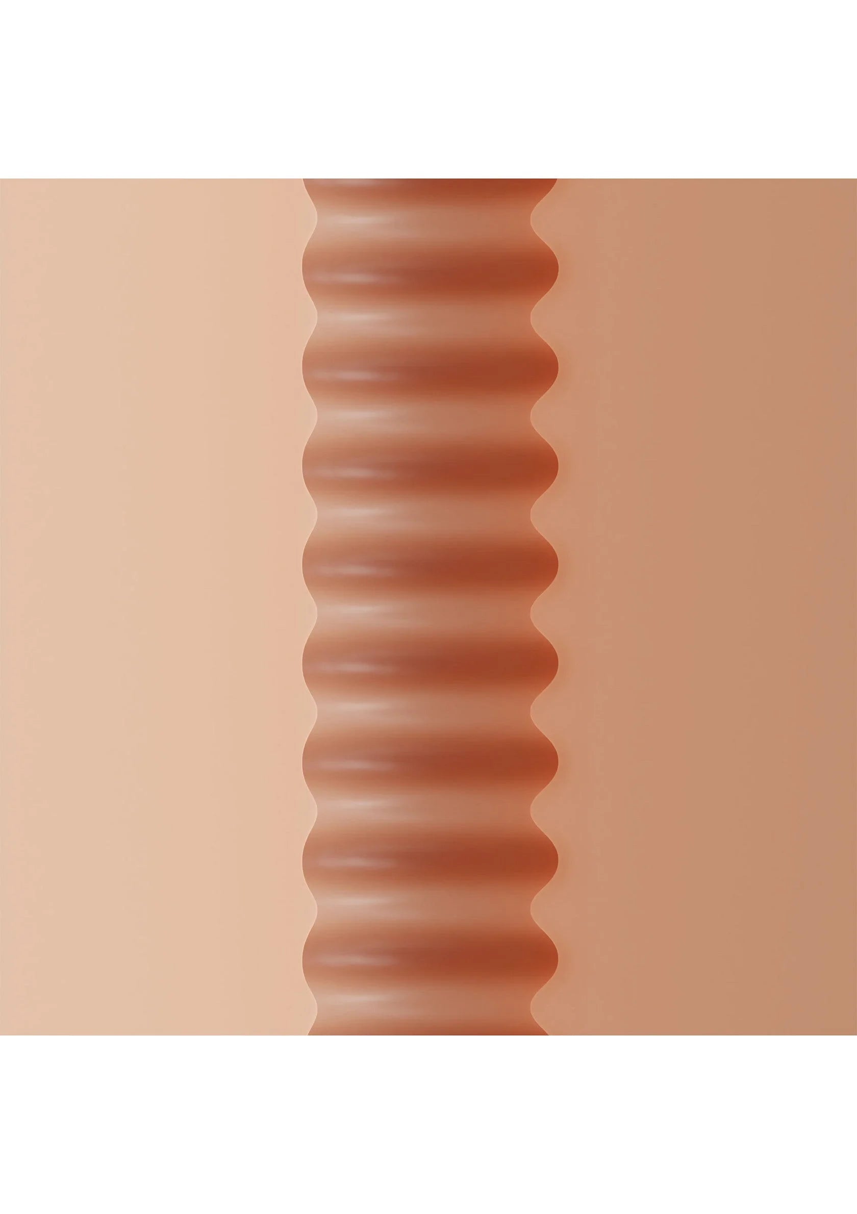 Detail van mondhoes met verticale ribbels langs de binnenkant