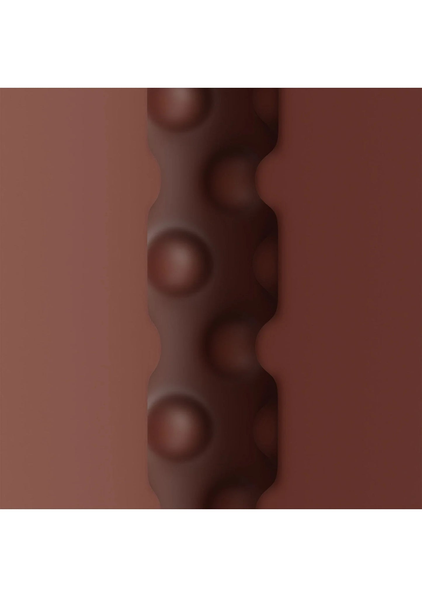 Kunsthuid detail met ronde reliëfknoppen, bruin