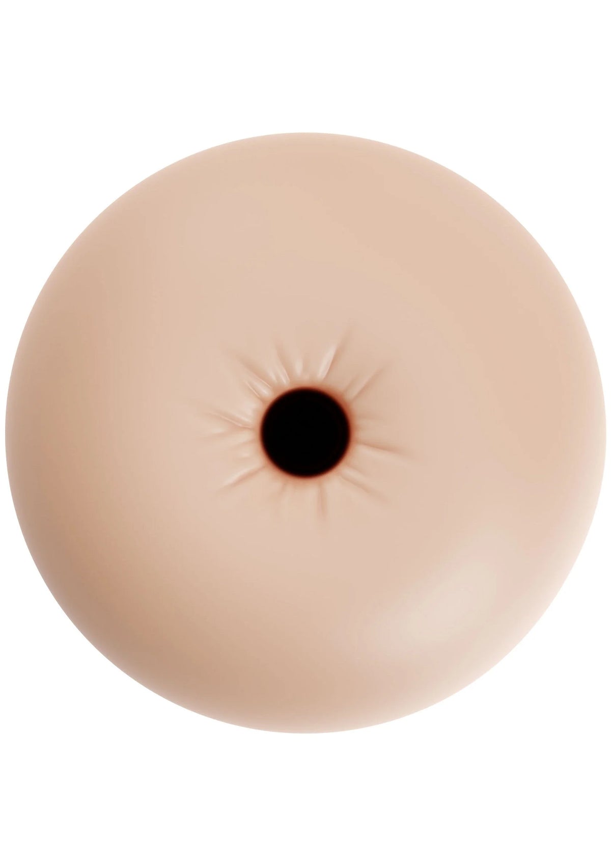 Beige Autoblow AI Ultra anus-sleeve met ronde opening in het uiteinde