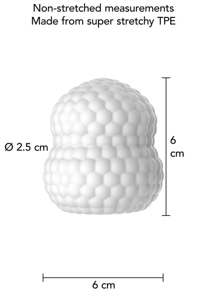 Mini masturbatorblock van ToyJoy maatinfo: Ø 2,5 cm en 6 cm hoogte