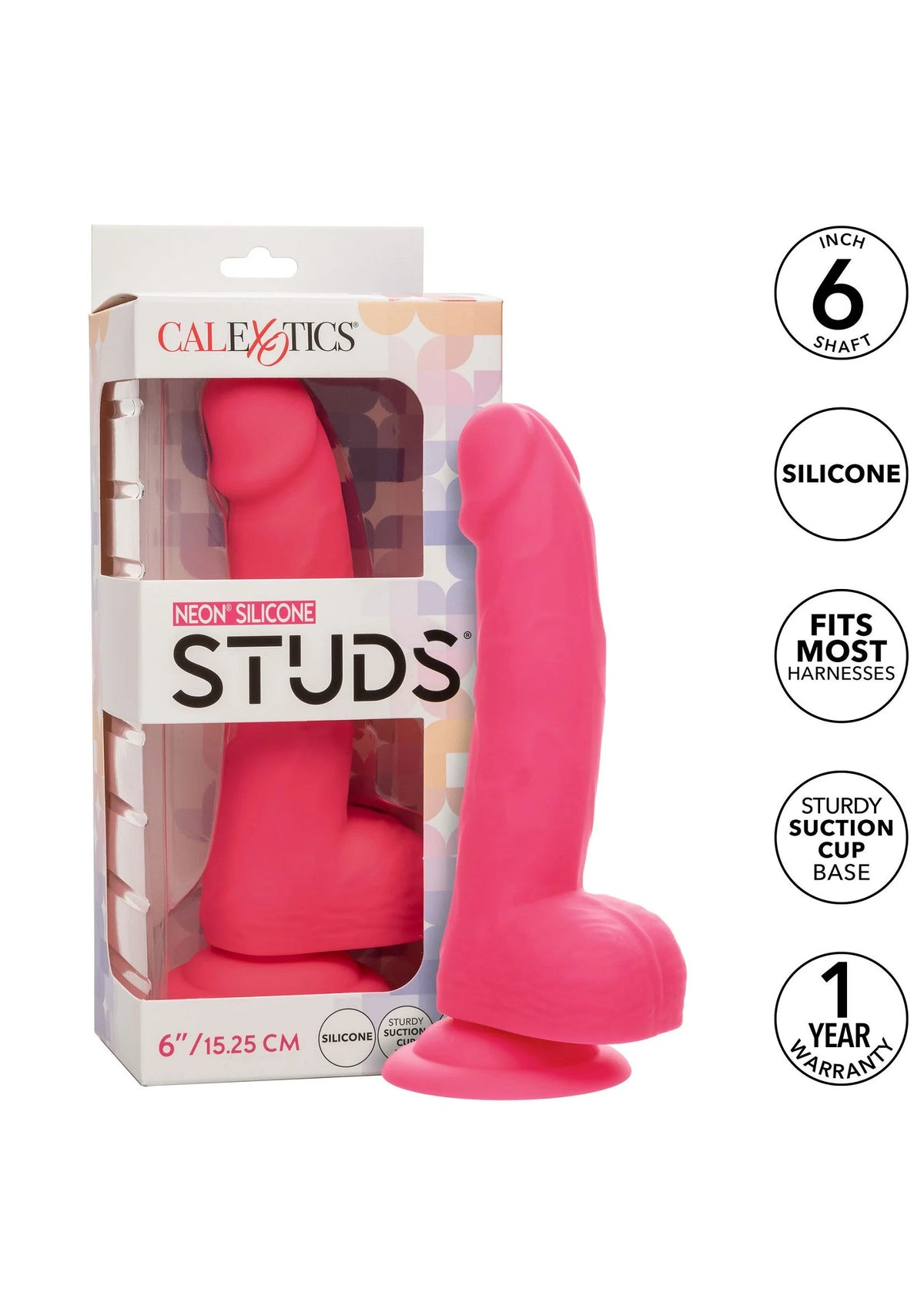 Bestel: Neon Silicone Studs 6 inch @ CalExotics - bij Happytoys: de erotische sex webshop | liever Happy dan Easy ⭐⭐⭐⭐⭐