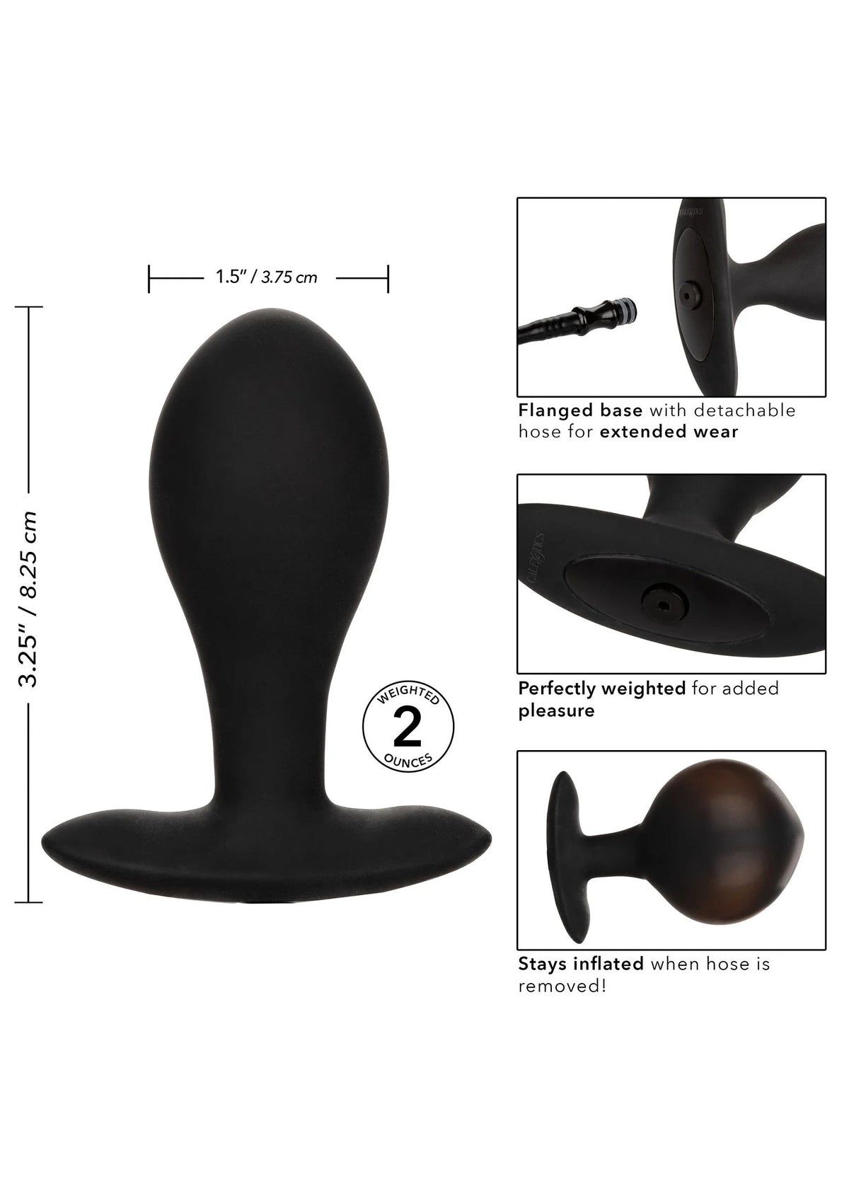 Beste vandaag nog: Weighted Inflatable Plug Large by CalExotics Anal - bij Happytoys Sexshop: online sex shop for Feeling Happy & Easy 😊