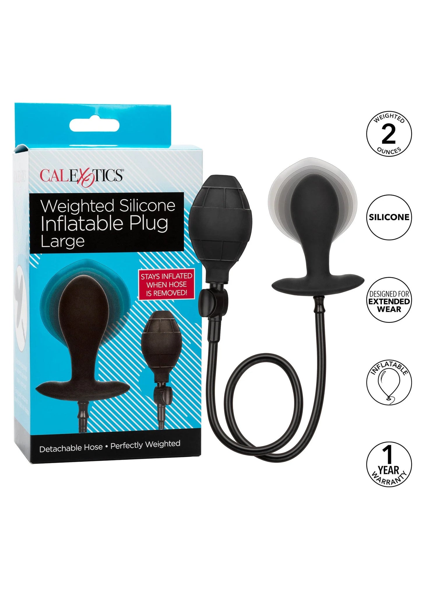 Beste vandaag nog: Weighted Inflatable Plug Large by CalExotics Anal - bij Happytoys Sexshop: online sex shop for Feeling Happy & Easy 😊