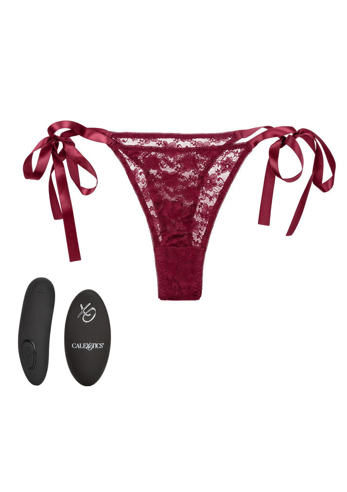 Bestel: Remote Control Lace Thong Set by CalExotics Remote Controlled Vibes - bij Happytoys: de erotische sex webshop | liever Happy dan Easy ⭐⭐⭐⭐⭐ - Rood - 12051 - RED
