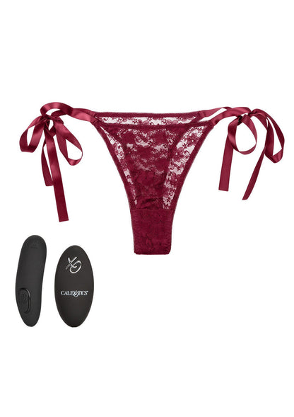 Bestel: Remote Control Lace Thong Set by CalExotics Remote Controlled Vibes - bij Happytoys: de erotische sex webshop | liever Happy dan Easy ⭐⭐⭐⭐⭐ - Rood - 12051 - RED