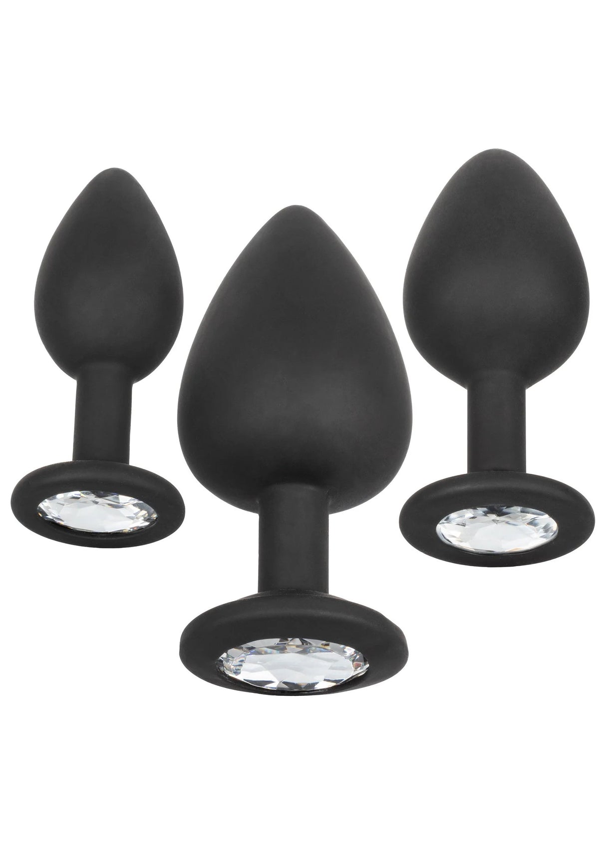 Bestel: Silicone Gem Anal Kit by CalExotics - bij Happytoys: de erotische sex webshop | liever Happy dan Easy ⭐⭐⭐⭐⭐ - Default Title - 12108 - BLACK