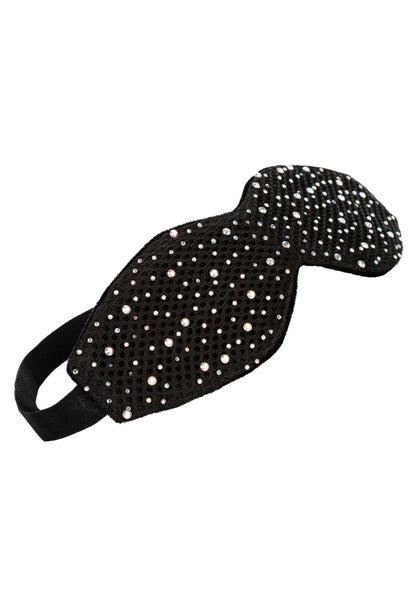 Zwart oogmasker met steentjes en elastische band
