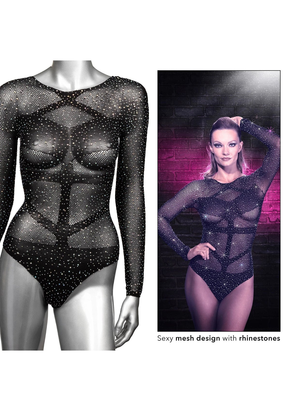 Bestel: Radiance Long Sleeve Body Suit buy CalExotics - bij Happytoys: de erotische sex webshop | liever Happy dan Easy ⭐⭐⭐⭐⭐