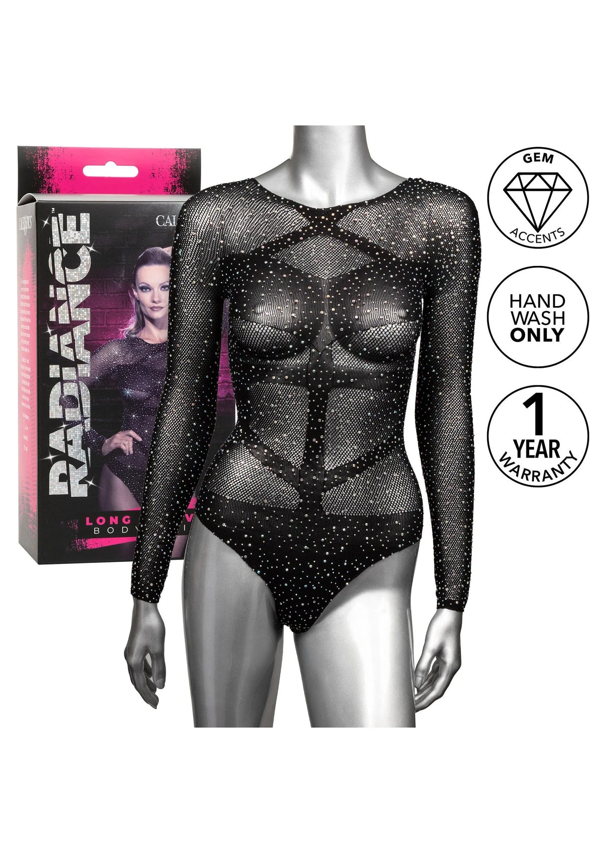 Bestel: Radiance Long Sleeve Body Suit buy CalExotics - bij Happytoys: de erotische sex webshop | liever Happy dan Easy ⭐⭐⭐⭐⭐