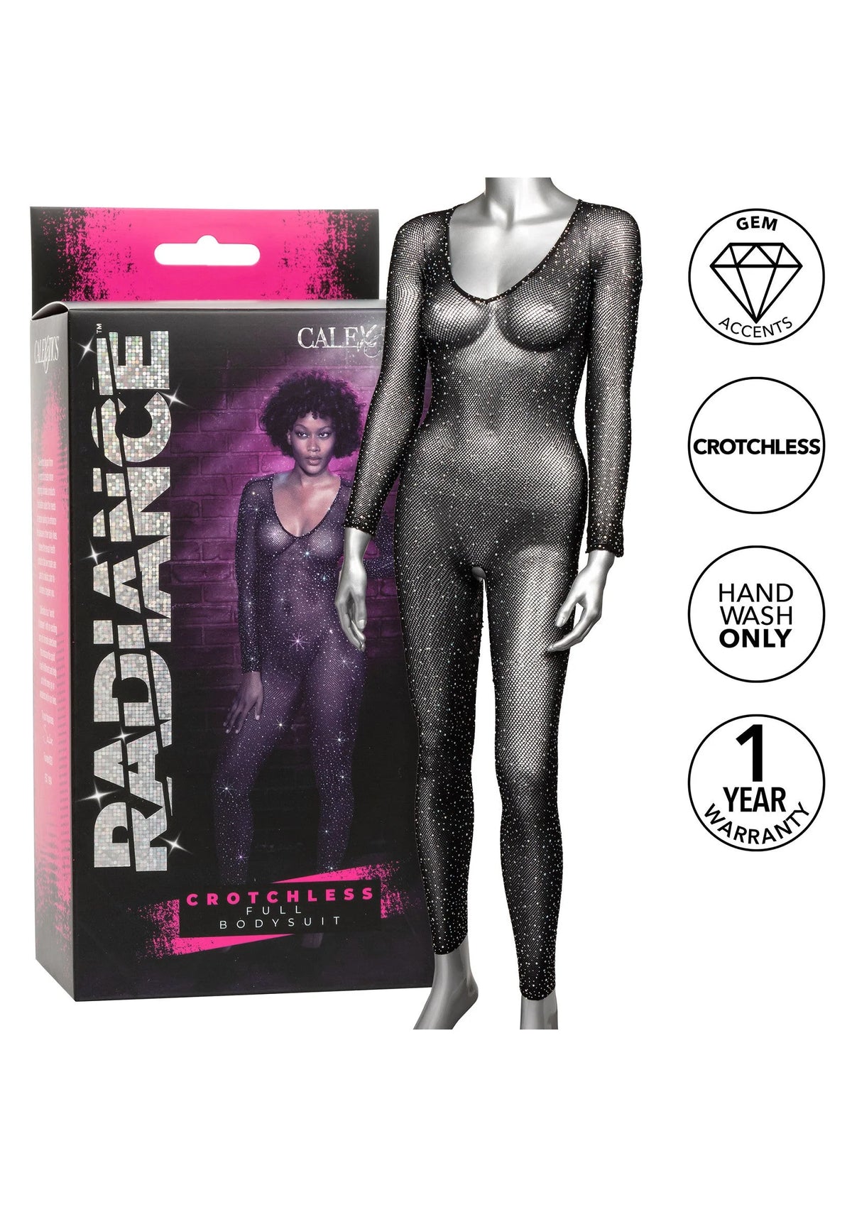 Bestel: Radiance Crotchless Full Body Suit by CalExotics - bij Happytoys: de erotische sex webshop | liever Happy dan Easy ⭐⭐⭐⭐⭐