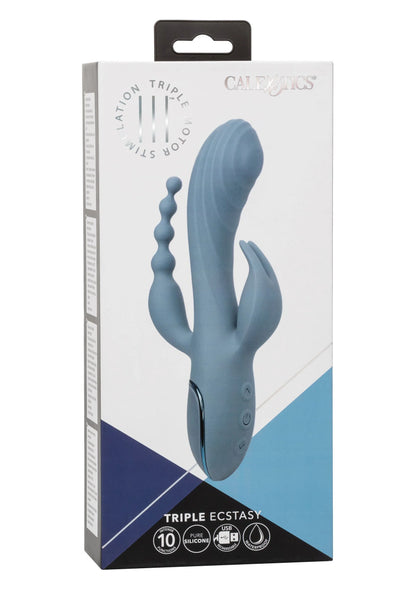Bestel: Triple Ecstasy triple vibrator by CalExotics - bij Happytoys: de erotische sex webshop | liever Happy dan Easy ⭐⭐⭐⭐⭐