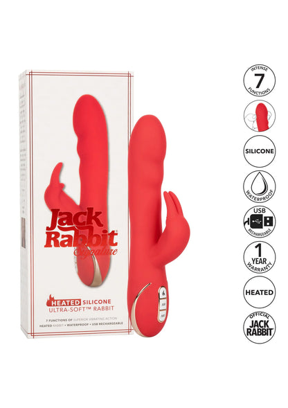 Bestel: Jack Rabbit Signature Heated Silicone Ultra - Soft Rabbit by CalExotics - bij Happytoys: de erotische sex webshop | liever Happy dan Easy ⭐⭐⭐⭐⭐