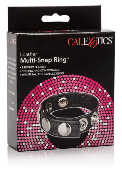 Bestel: Leather Multi - Snap Ring by CalExotics - bij Happytoys: de erotische sex webshop | liever Happy dan Easy ⭐⭐⭐⭐⭐