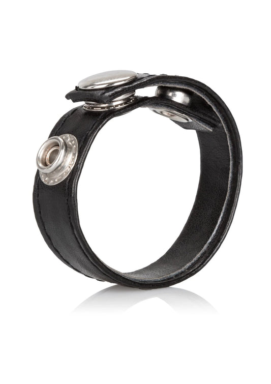 Bestel: Leather 3 - Snap CockRing by CalExotics - bij Happytoys: de erotische sex webshop | liever Happy dan Easy ⭐⭐⭐⭐⭐ - Default Title - 12712 - BLACK