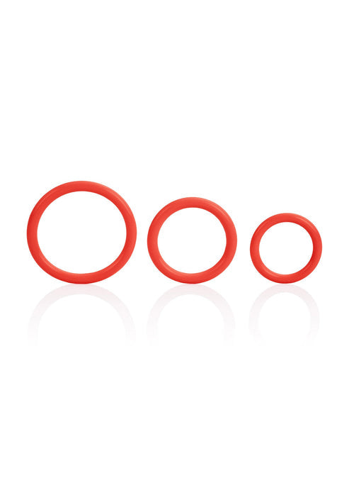 Bestel: Tri - Rings by CalExotics Rings - bij Happytoys: de erotische sex webshop | liever Happy dan Easy ⭐⭐⭐⭐⭐ - Rood - 12720 - RED