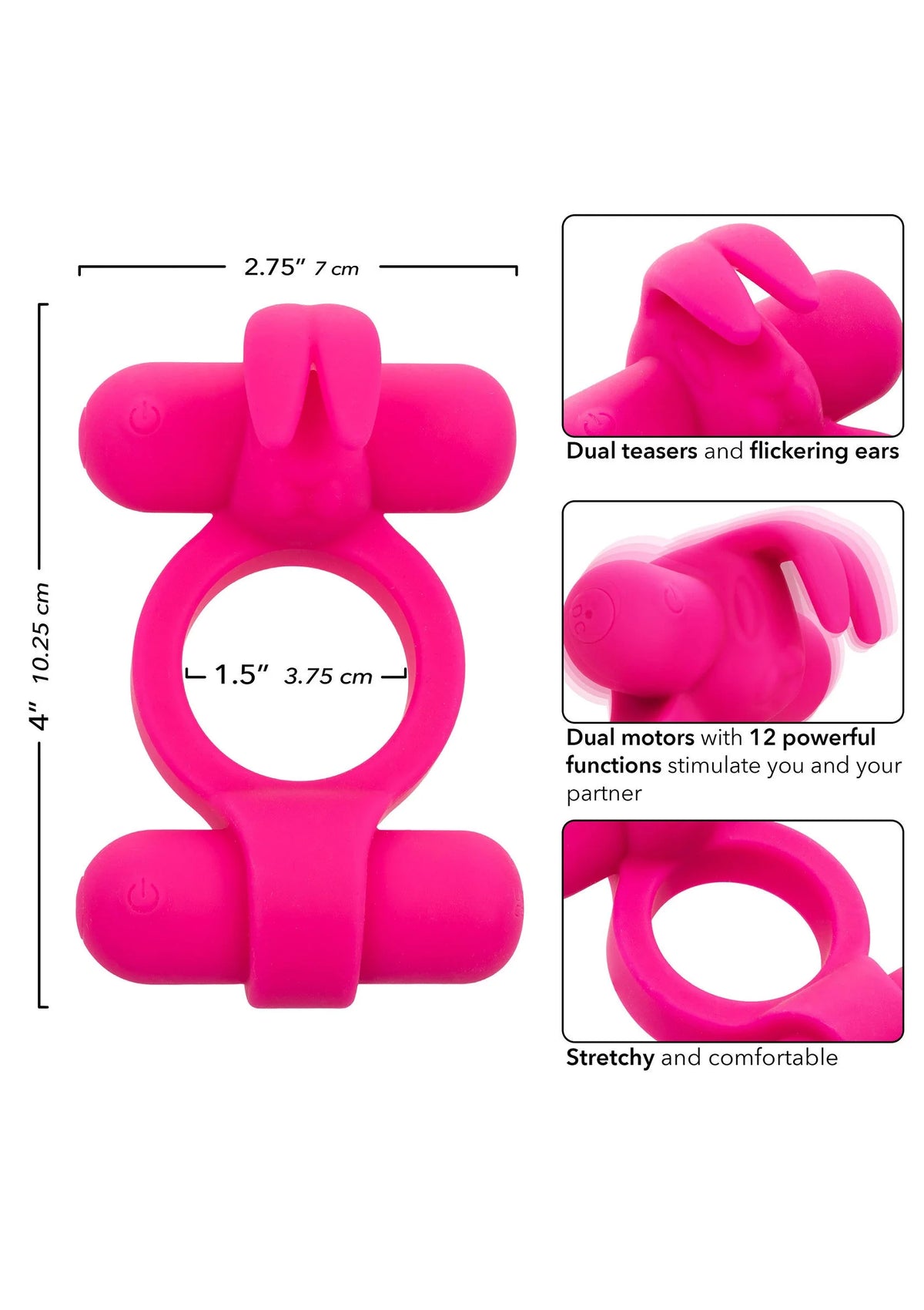 Bestel: Rechargeable Rockin Rabbit by CalExotics - bij Happytoys.nl, happytoys.be, Happytoys.ae: erotische sex webshop | liever Happy dan Easy ⭐⭐⭐⭐⭐