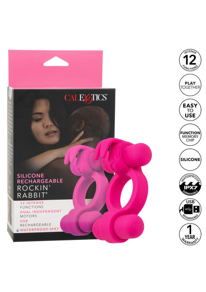 Bestel: Rechargeable Rockin Rabbit by CalExotics - bij Happytoys.nl, happytoys.be, Happytoys.ae: erotische sex webshop | liever Happy dan Easy ⭐⭐⭐⭐⭐