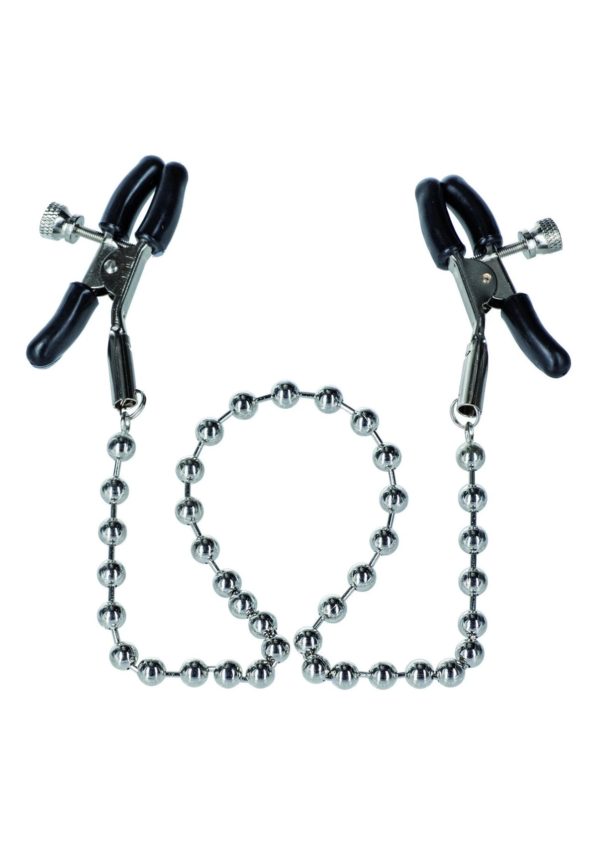 Bestel: Nipple Play Silver Beaded Nipple Clamps Tepelklemmen byCal Exotics - bij Happytoys: de erotische sex webshop | liever Happy dan Easy ⭐⭐⭐⭐⭐