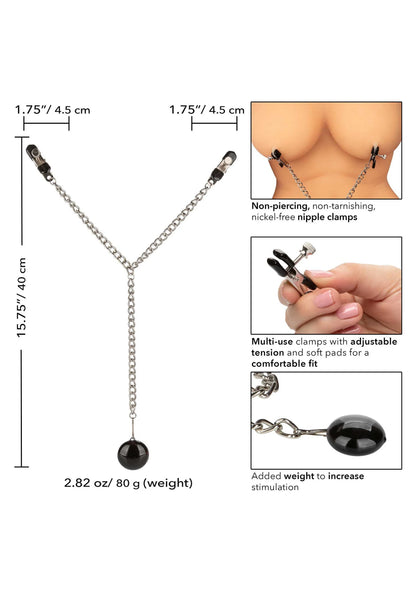 Bestel: Nipple Play Weighted Disc Nipple Clamps by CalExotics - bij Happytoys: de erotische sex webshop | liever Happy dan Easy ⭐⭐⭐⭐⭐