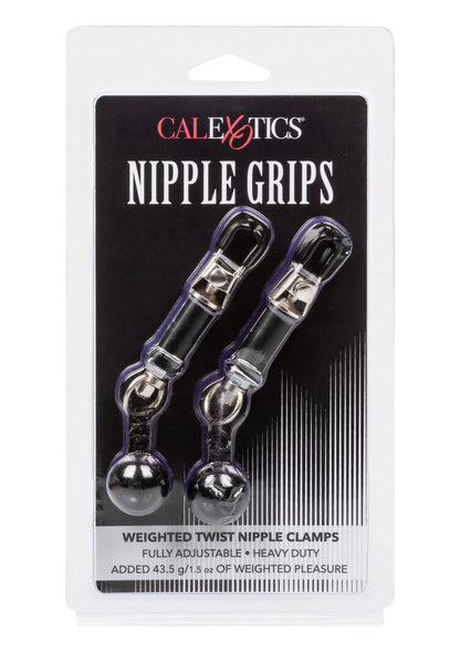 Bestel: Nipple Grips Weighted Twist Nipple Clamps by CalExotics - bij Happytoys: de erotische sex webshop | liever Happy dan Easy ⭐⭐⭐⭐⭐