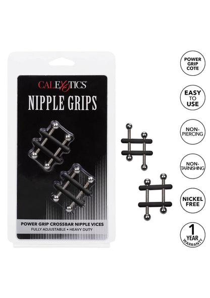 Beste vandaag nog: Nipple Grips Power Grip Crossbar Nipple Vices by CalExotics - bij Happytoys