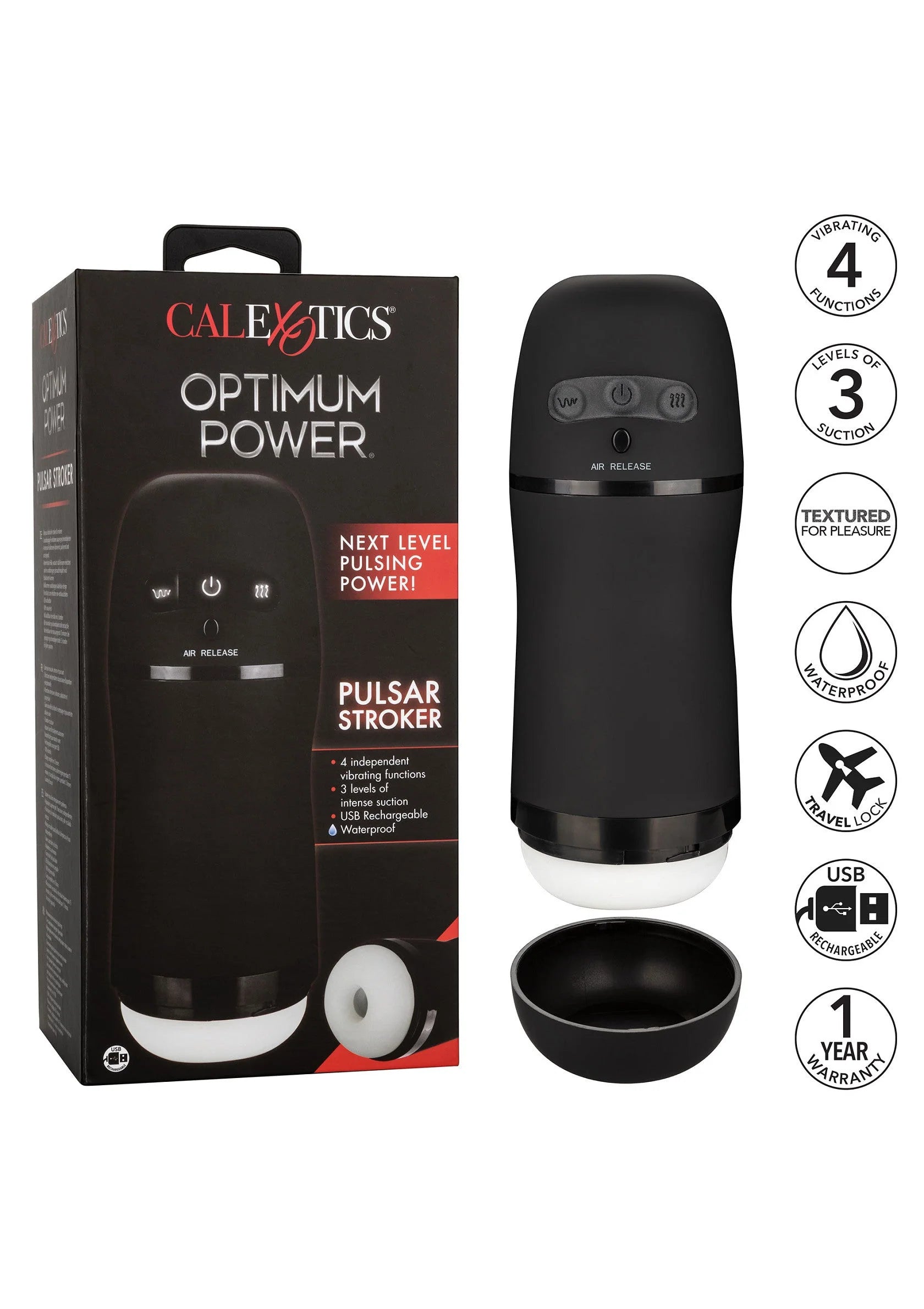 Beste vandaag nog: Optimum Power Pulsar Stroker by CalExotics - bij Happytoys