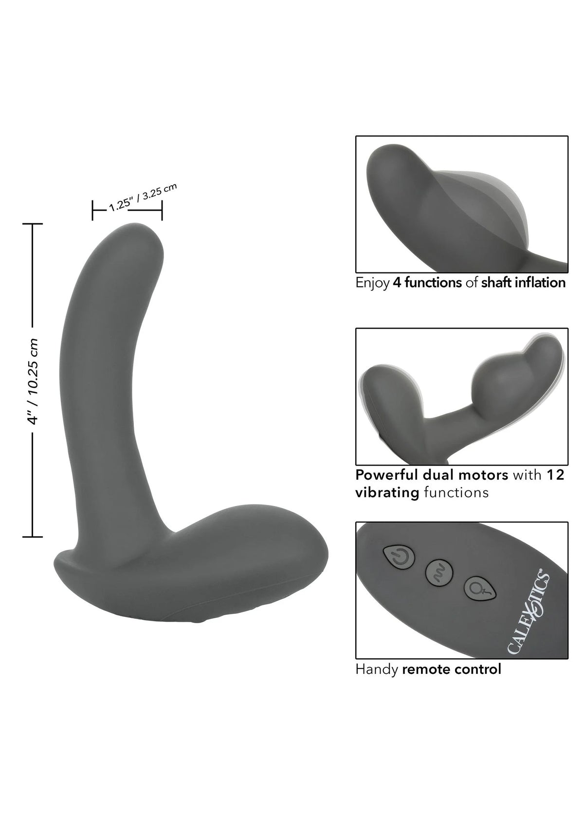 Bestel: Eclipse Eclipse Rem Inflatable Probe Anal Vibrator by CalExotics - bij Happytoys: de erotische sex webshop | liever Happy dan Easy ⭐⭐⭐⭐⭐