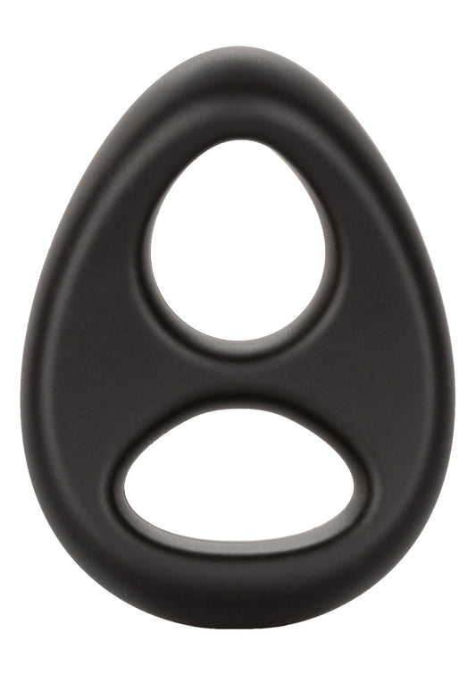 Bestel: Ultra - Soft Dual Ring Cock & Scrotum ring by CalExotics - bij Happytoys: de erotische sex webshop | liever Happy dan Easy ⭐⭐⭐⭐⭐ - Default Title - 13656 - BLACK