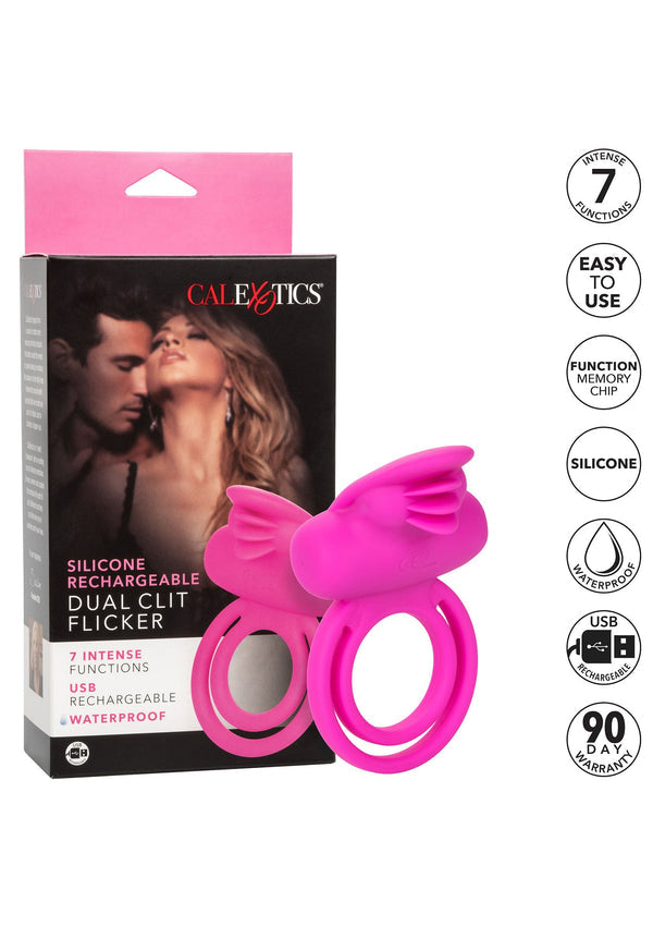 Bestel: Dual Clit Flicker Enhancer cockring by CalExotics Couples Enhancer - bij Happytoys: de erotische sex webshop | liever Happy dan Easy ⭐⭐⭐⭐⭐