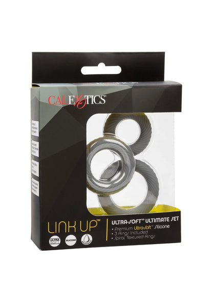 Bestel: Link Up Ultra - Soft Ultimate Set Cockring by CalExotics - bij Happytoys: de erotische sex webshop | liever Happy dan Easy ⭐⭐⭐⭐⭐