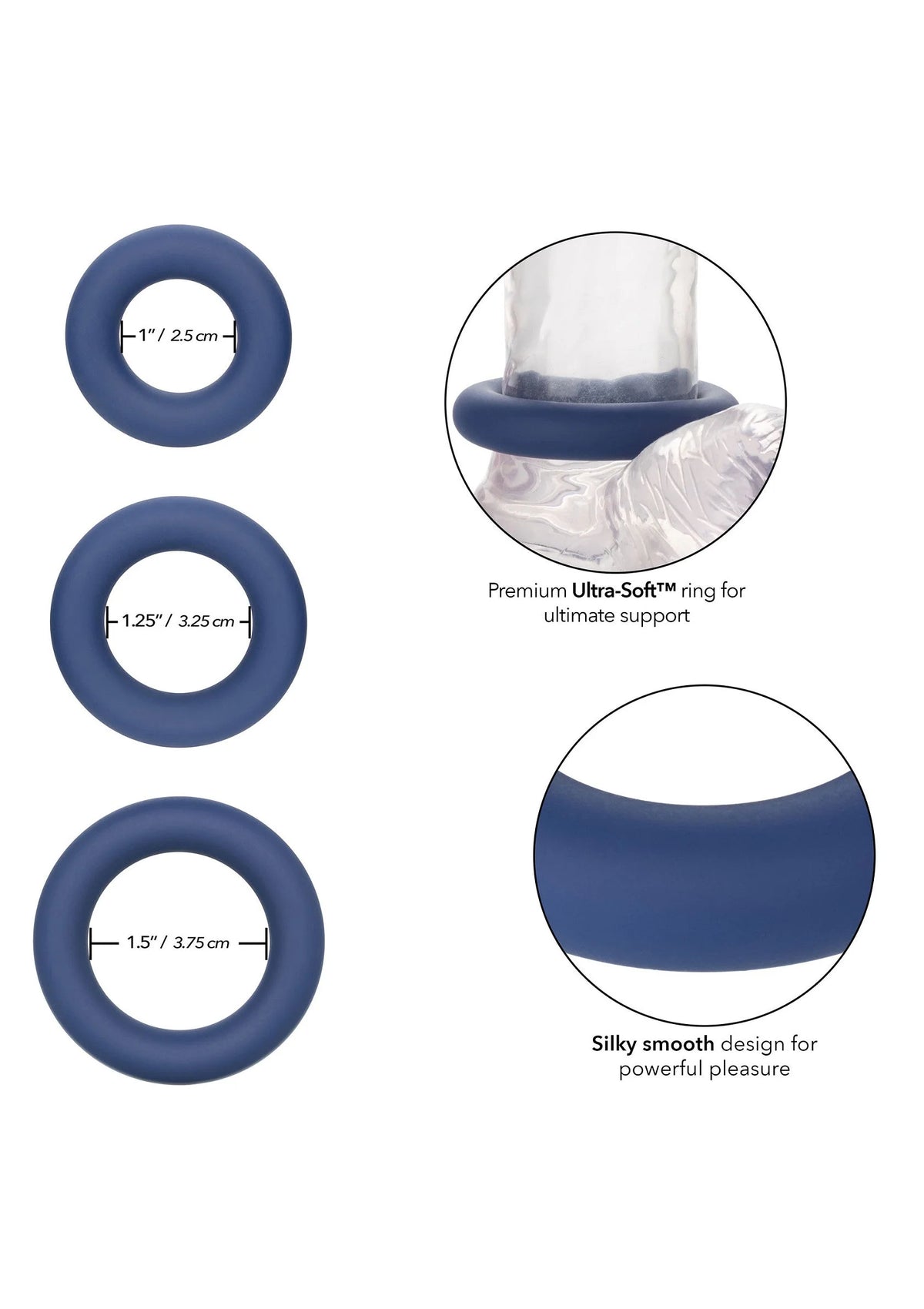 Bestel: Link Up Ultra - Soft Elite Set Cockring by CalExotics - bij Happytoys: de erotische sex webshop | liever Happy dan Easy ⭐⭐⭐⭐⭐