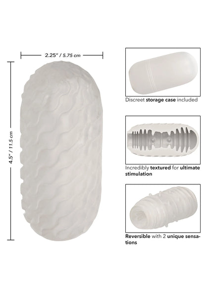 Beste vandaag nog: Boundless Reversible Ribbed Stroker by CalExotics - bij Happytoys