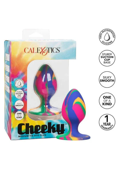 Cheeky Medium Tie-Dye Plug by CalExotics - Happytoys Sexshop: Toys for Feeling Happy & Easy 😊 - Discreet geleverd